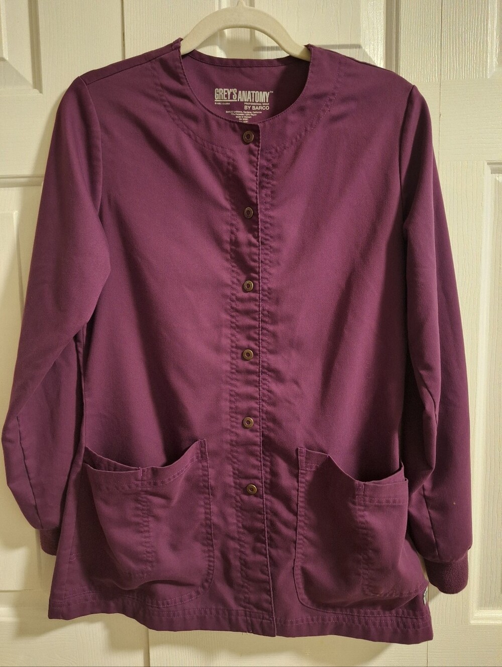 Grey's Anatomy by Barco Classic Women's Jamie 4-Pocket Snap-Front Scrub Jacket S - Picture 2 of 5